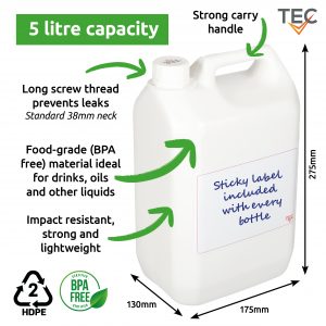 HDPE Jerry Cans 5 Litres