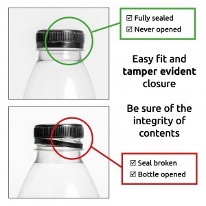 Juice bottles with lids one-time tamper-evident
