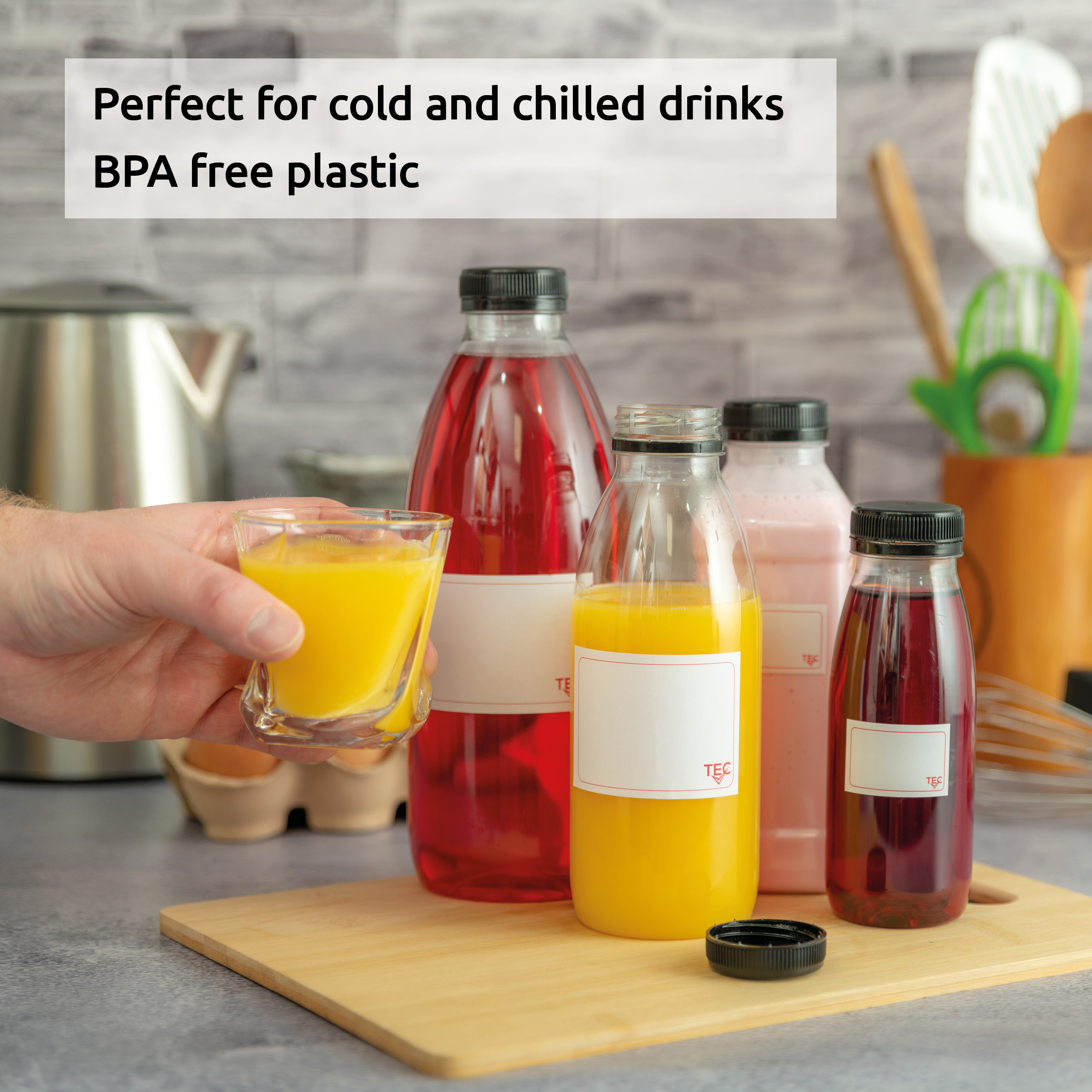 TEC juice bottles 250ml 330ml 500ml and 1 litre