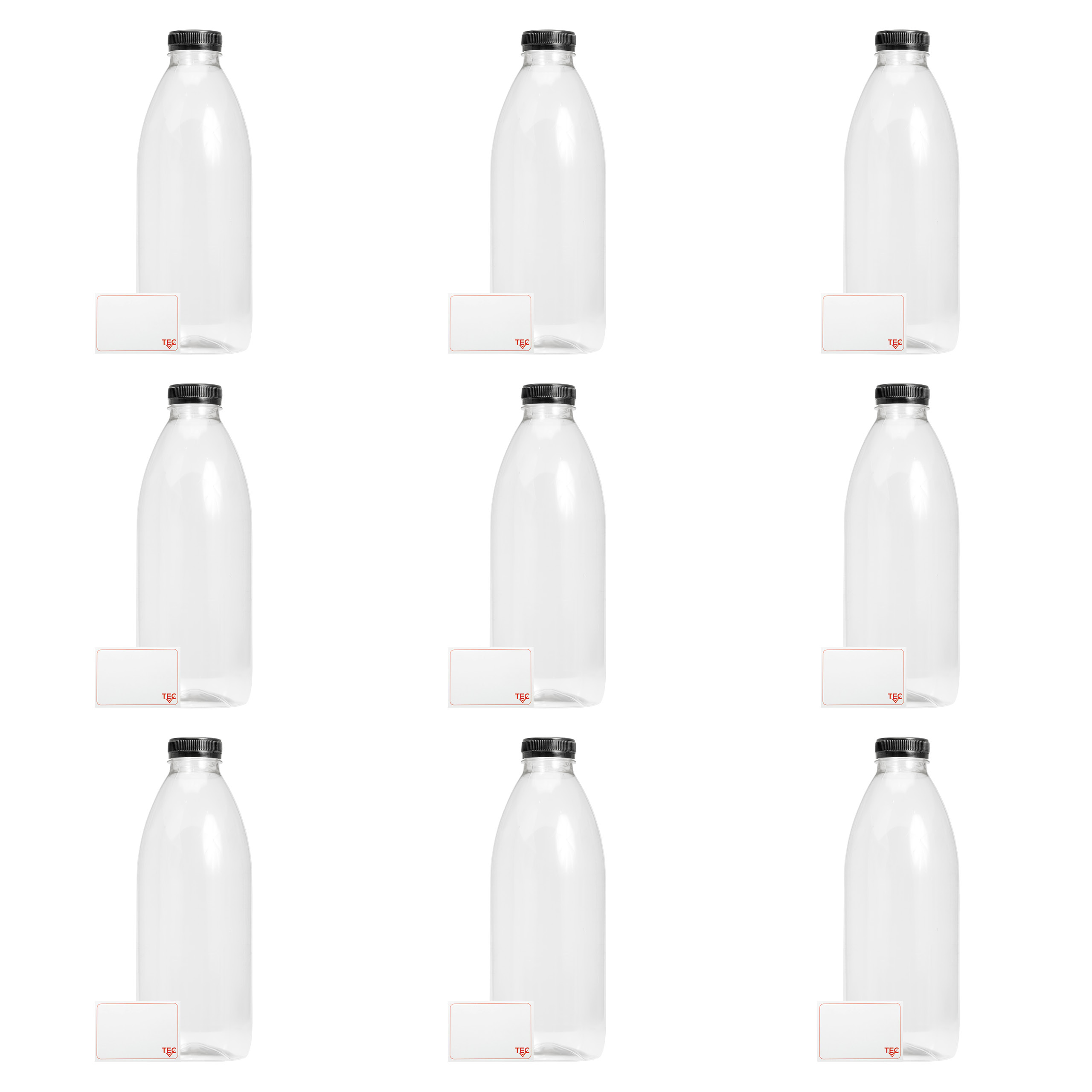 TEC Juice Bottles 1 Litre with Lids Round