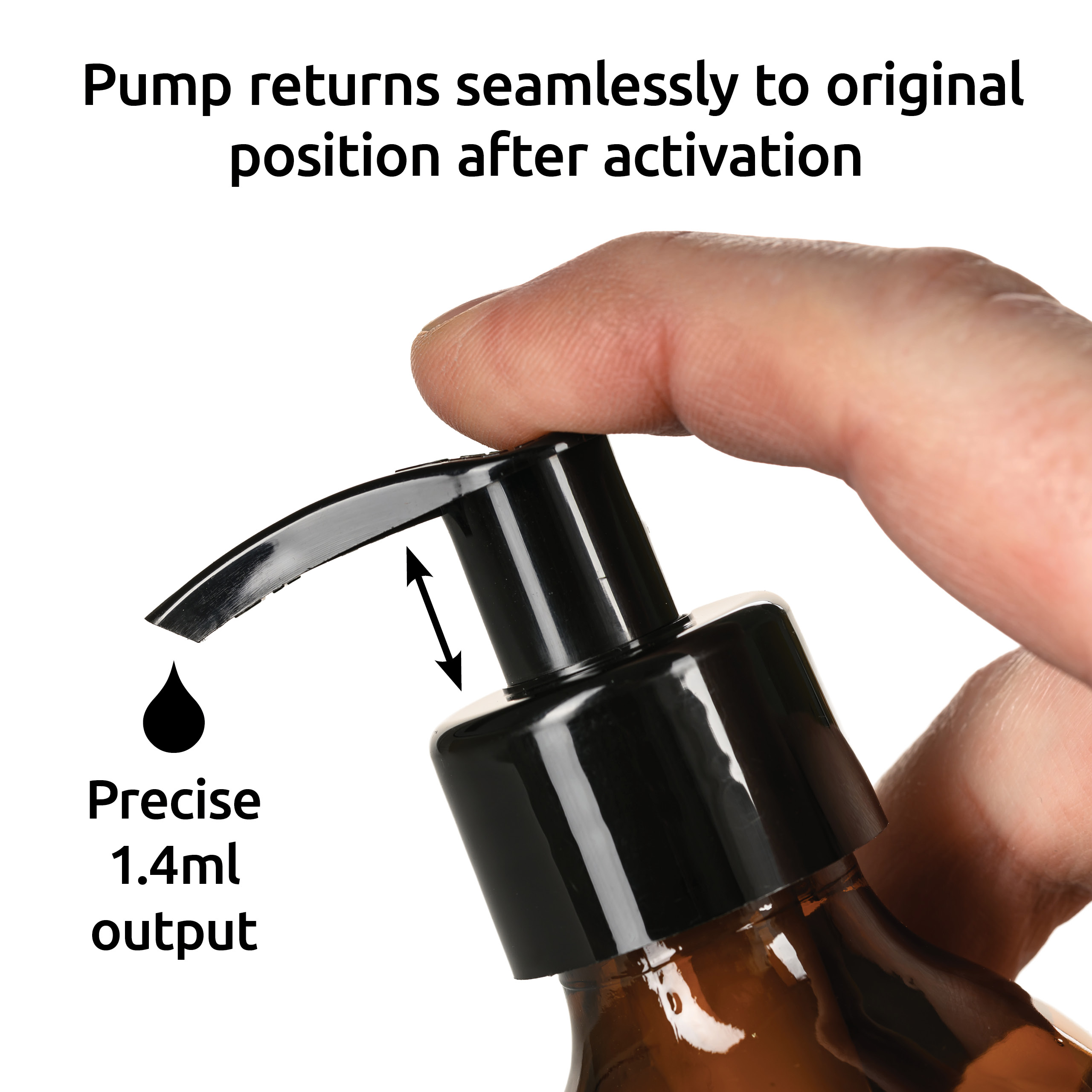 Amber Glass Bottles With Pump Dispenser 500ml 65% Recycled UK Made Small Soap Dispenser for Handwash Recyclable Refillable Labels Wrapped in Brown Sustainable Paper - Image 4