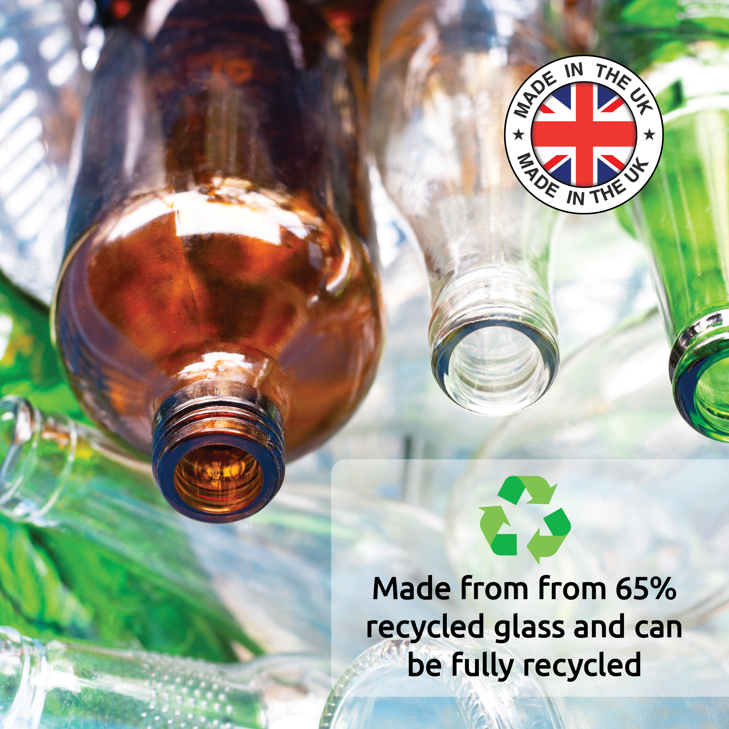 Amber Glass Bottles With Pump Dispenser 500ml 65% Recycled UK Made Small Soap Dispenser for Handwash Recyclable Refillable Labels Wrapped in Brown Sustainable Paper - Image 7